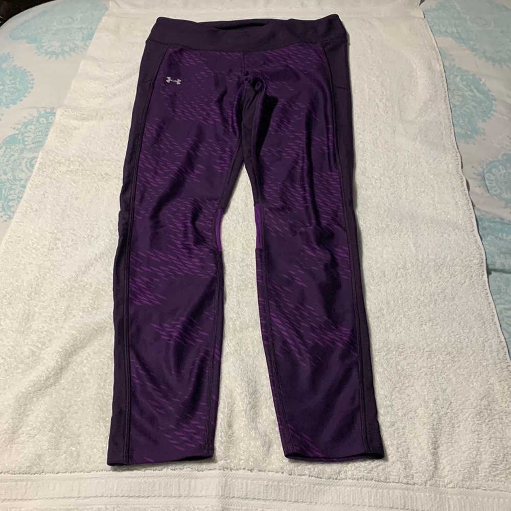Under Armour Running Tights, Size L, Purple